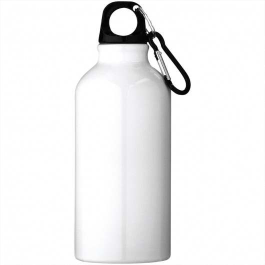Promotional Cremorne Sport Drink Bottles With Carabiner White